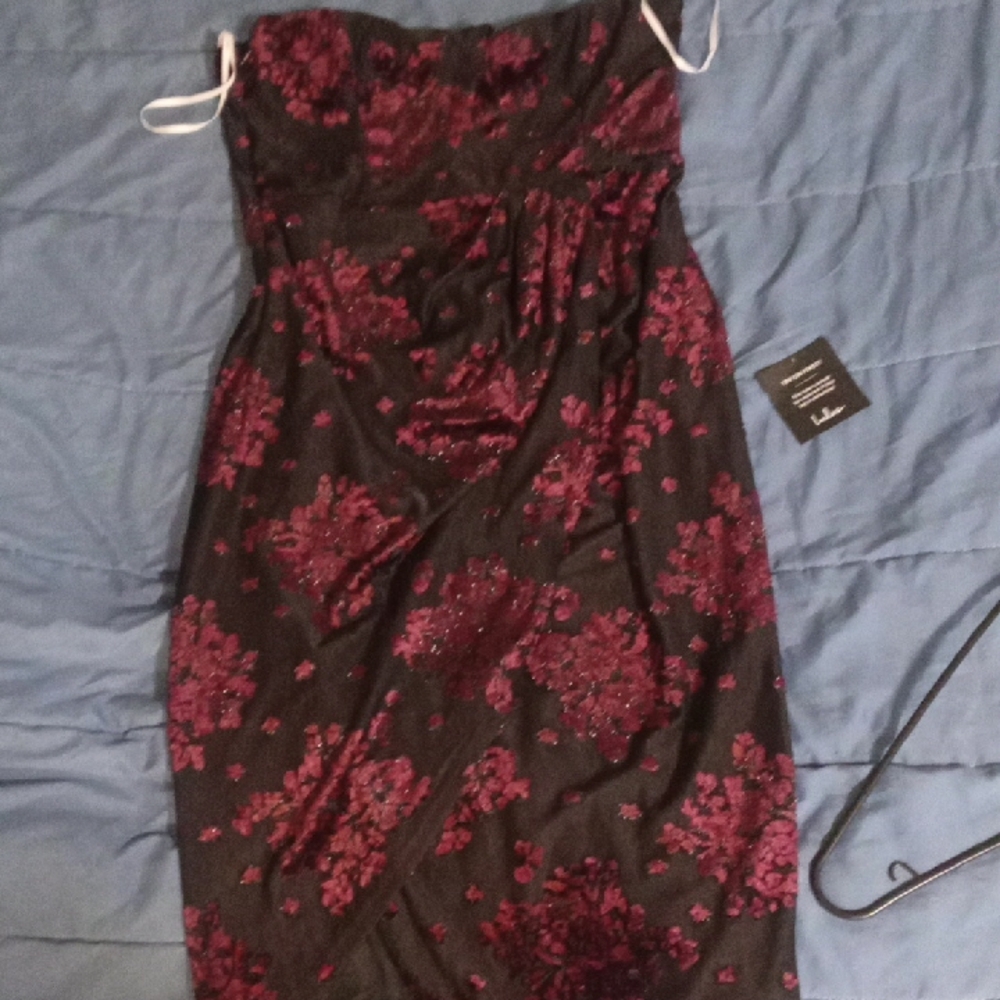 Lulu's Red Strapless Ruched Cocktail Sundress